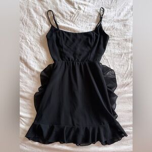 Flowy Black Spaghetti Strap Dress